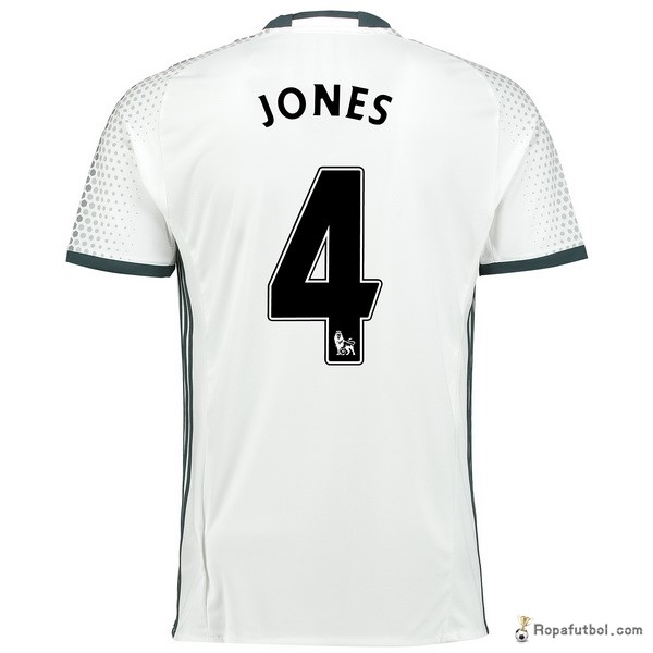 Camiseta Manchester United Replica Tercera Ropa Jones 2016/17 Blanco